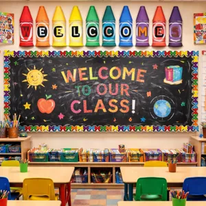 Colorful rainbow butterfly pattern bulletin board border stickers for classroom wall decoration