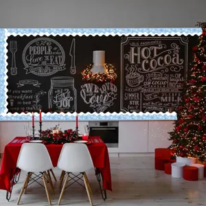 Decorative blue snowflake bulletin board border sticker for festive Christmas party displays