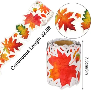 32.8ft autumn leaves bulletin board border roll for classroom wall decoration.