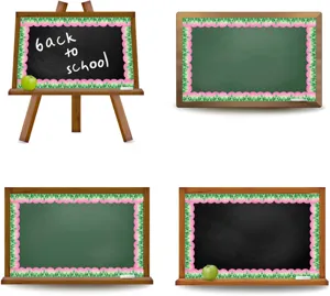 Decorative pink bubble and green grass bulletin board border trim stickers for classroom