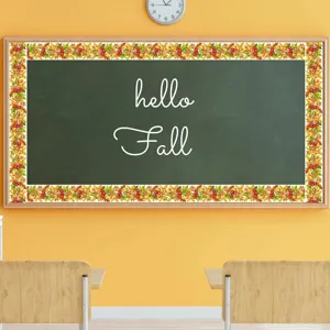 Fall leaves and berries bulletin board border sticker decoration for classroom walls