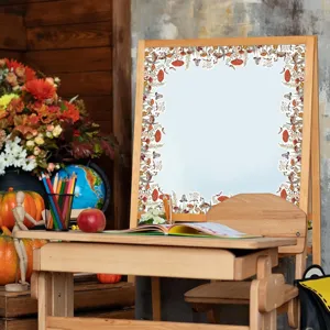 Classroom display of autumn red mushroom bulletin board border decorative stickers.