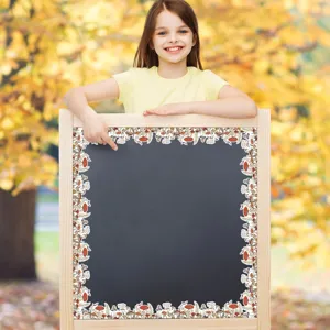 Mushroom bulletin board border stickers for classroom wall decoration in autumn scene