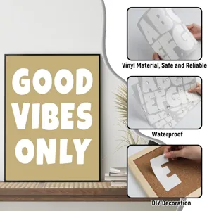 Large waterproof vinyl alphabet stickers for DIY bulletin board and classroom decor