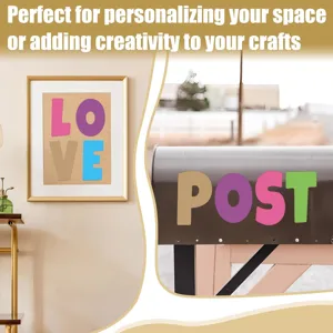 Colorful vinyl letter stickers for personalizing home decor frames and mailboxes