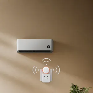 Smart voice AC companion controller night light for universal wall and central air conditioners.