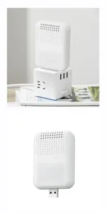 Mini purificador de aire ionico USB y desodorizante compacto ideal para bano pequenos.