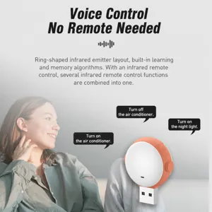 USB voice control smart ac companion night light, hands-free infrared remote controller.