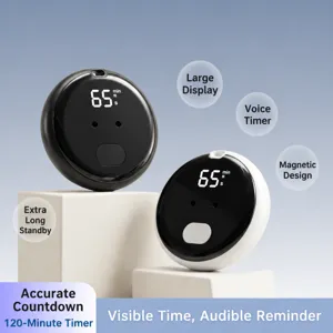 Temporizador de cocina digital magnético con control de voz inteligente para cocina y estudio