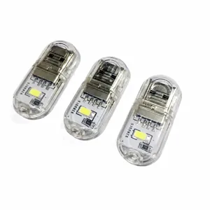 Mini USB LED Lámpara Portátil de Bolsillo Luz Nocturna Camping Lámpara USB Lectura