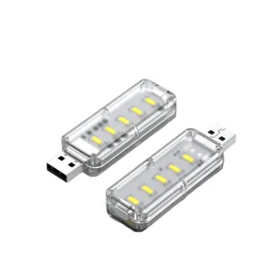 Luz de noche USB LED transparente lámpara de enchufe para dormitorio luz cálida nueva