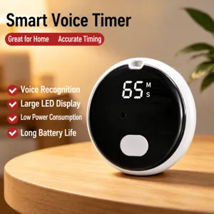Temporizador digital magnético inteligente por voz para cocina y estudio