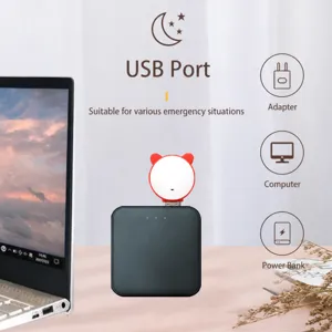 Carina luce notturna USB gatto mini illuminazione d'atmosfera per camera da letto comodino