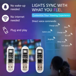 Luce notturna intelligente con controllo vocale USB mini lampada ambiente plug and play LED