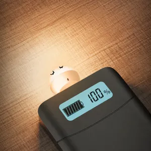 Tragbares intelligentes sprachgesteuertes LED-USB-Nachtlicht an einer Powerbank