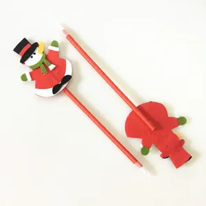 Kerst balpen met vilten sneeuwpop decoratie voor kantoorartikelen en feestelijke geschenken
