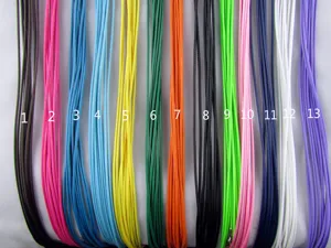 Detailed view of multiple colors of 1.5mm Korean waxed cord for jewelry making