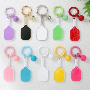 Mini Raquette de Pickleball Porte-clés Pendentif Sport Créatif Mignon Ballon Raquettes Anneau Unique Pour Sacs Fans Cadeau