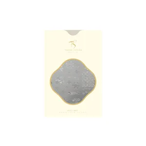 Vintage snowflake and knit texture nail art stamping plate for Christmas creative designs