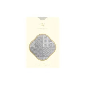 Retro plaid nail art stamping plate featuring houndstooth and vintage checkered patterns