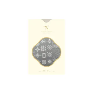 Piastra per timbri unghie TENSOR TG-015 con intricati motivi bohémien e pizzo etnico