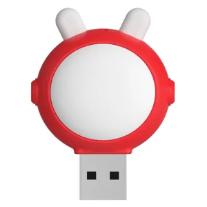 USB Voice Controlled Air Conditioner Companion Smart Night Light Cute Rabbit Design Mini Home Appliance Plug In