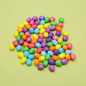 DIY Easter Eggs Hanging Decorations Colorful Painted Simulation Foam Eggs For Festive Home Party Decor DIY Craft Kids Gift