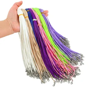 DIY Schmuckzubehör Wachsschnur Halskette Kette Mit Legierung Hummer Verschluss Verlängerungskette Für Anhänger Machen Gemischte Farben Handwerk Zubehör