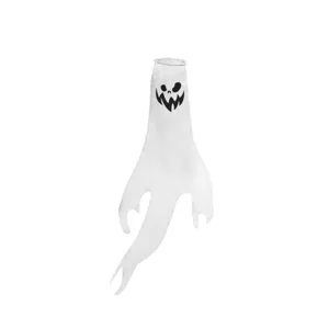 Leuchtende weiße Halloween Geist Windsack Flagge für Gartenparty Dekoration