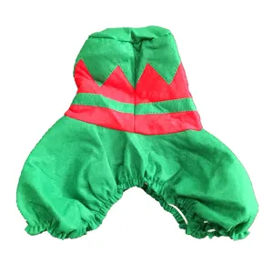 Festive red and green elf-themed Christmas toilet seat cover set with elastic ruffles