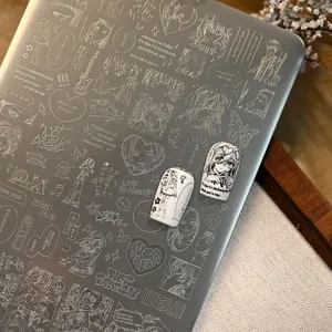 Sweet Cartoon Cat Star Letters Nail Stamping Plate TG-029 Stainless Steel Manicure DIY Transfer Design Template Tool For Women