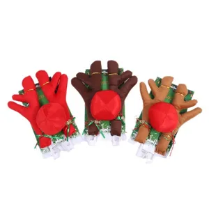 Christmas Reindeer Antlers Red Nose Car Decoration Kit Plush Reindeer Car Costume Set With Jingle Bells Ribbon For Xmas Vehicle Holiday Decor