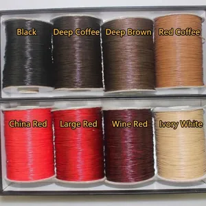 Assorted colors of Korean round waxed cords for DIY jewelry making and braiding