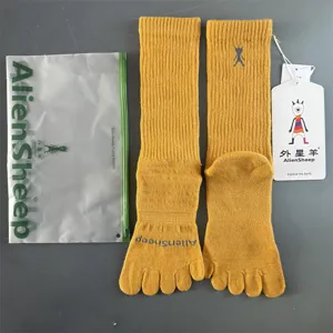 Unisex Wolle Mittelhoch Fünf Zehen Sportsocken Thermisch Wandern Outdoor Zehentrenner Dämpfung Athletische Socken