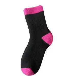 Women Merino Wool Socks Thickened Warm Winter Casual Sports Striped Color Block Socks
