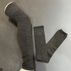 Merino wool knit leg warmers thick solid color over knee long socks winter cozy warm boot cuffs