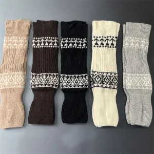 Women's Merino Wool Blend Vintage Slouch Socks Thickened Warm Winter Thermal Crew Socks Fashion Knit Socks