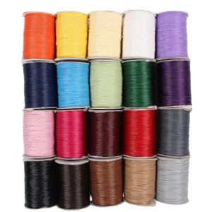 Eco-Friendly Round Waxed Cord For DIY Bracelet Necklace Braided String Handmade Jewelry Making Material Crafts Cord Ribbon Supplies