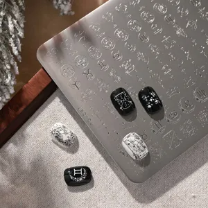 Zodiac Nail Stamping Plate Stainless Steel Twelve Constellations Image Template Manicure DIY Tool Stamping Template