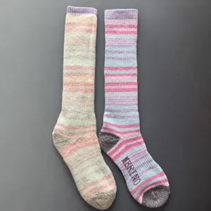 100% Merino Wool Ski Socks Thickened Thermal Long Tube Socks for Outdoor Sports Winter