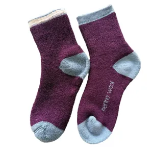 Merino wool thick thermal crew socks for winter outdoor hiking and daily warmth.