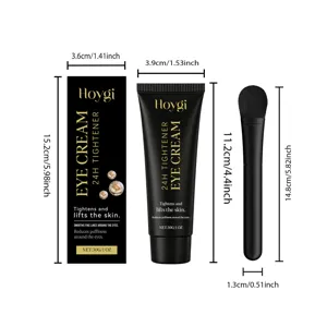 HOYGI 24H Anti-Aging Augencreme Set mit Pinsel, Feuchtigkeitsspendende Augenpflege 30g