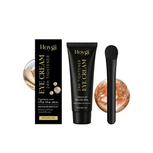 HOYGI 24H Straffende Augencreme Set mit Pinsel, Feuchtigkeitspflege gegen Augenringe.