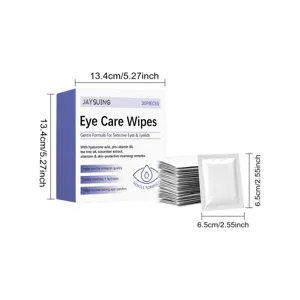 JAYSUING eye care wipes 30 pieces gentle formula for sensitive eyes and daily eyelid care