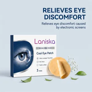 Laniska Cool Augenpads 3 Paar beruhigende Augenpflege Patches für müde Augen und Hautfeuchtigkeit.