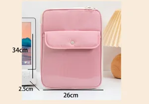 Funda rosa para tablet dimensiones 34cm x 26cm x 2,5cm con bolsillo frontal de presión