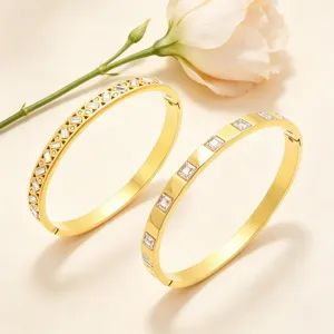Gouden Roestvrijstalen Boze Oog Geometrische Veer Armband Strass Open Manchet Sieraden Cadeau voor Vrouwen