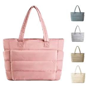 Grand sac cabas matelassé pour femme en plusieurs couleurs pour le yoga et voyage