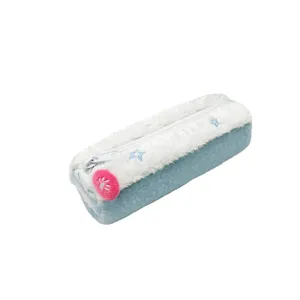 Estuche de felpa estilo japonés brazo de gitano con estrellas bordadas y huella rosa