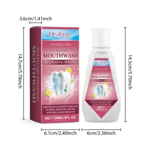 Oralhoe bain de bouche blancheur multi-soins 120ml sans alcool haleine fraîche hygiène